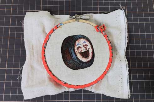 錆びた ヨコハマタイヤ 刺繍 再現