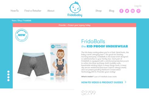 子ども 攻撃 股間を守る 金的 パンツ お父さん FridaBalls