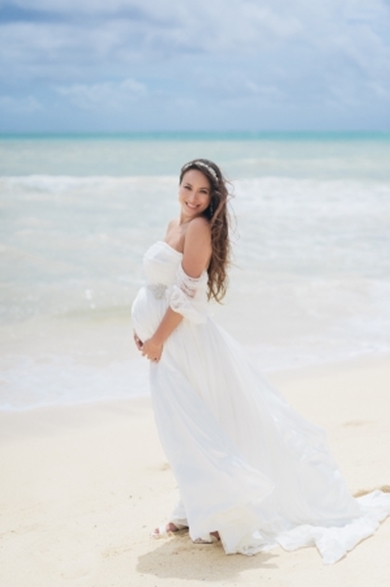 道端アンジェリカ 結婚式 ハワイ 道端カレン 妊婦 マタニティウエディング