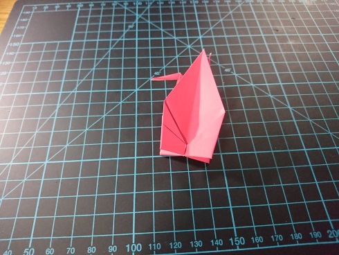 折り鶴 スケスケ 折り目 ワイヤーフレーム