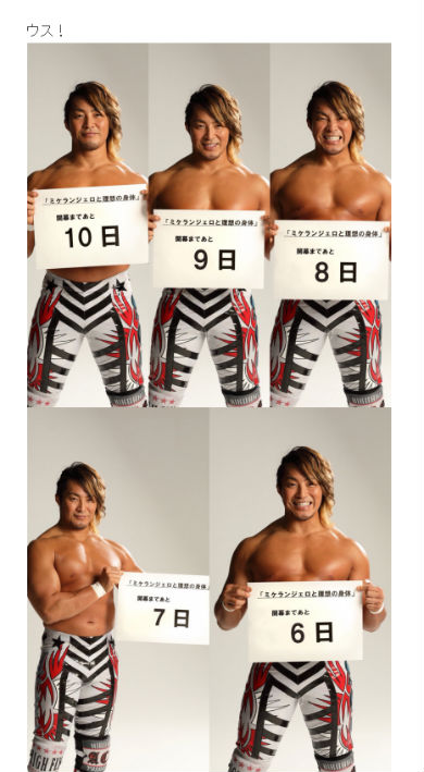 棚橋弘至 新日本プロレス 筋肉 ミケランジェロ 彫刻 国立西洋美術館