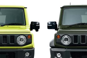 新型「ジムニー」（左）と「ジムニーシエラ」（右）