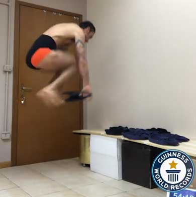 30秒間 パンツを穿く ギネス世界記録 更新 Silvio Sabba