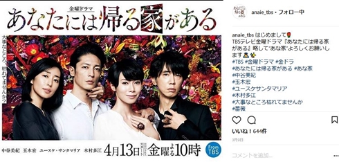 あなたには帰る家がある あな家 茄子田 木村多江 ユースケ・サンタマリア 萩原利久 不倫