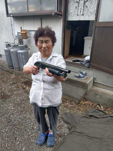 宮崎県 日向市 サバイバルゲームフィールド 喜三郎 オーナー サチエさん Twitter ばあちゃん