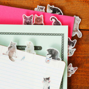 手帳であそぶ猫シール