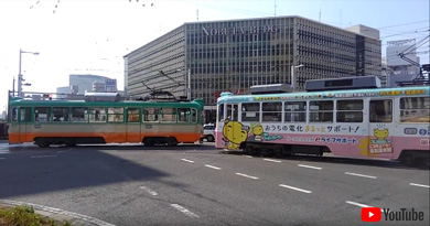 はりまや橋交差点のトリプルクロス