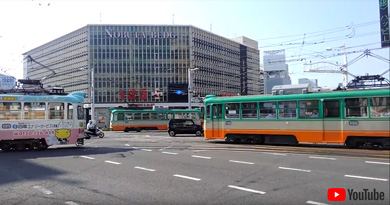 はりまや橋交差点のトリプルクロス