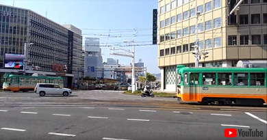 はりまや橋交差点のトリプルクロス