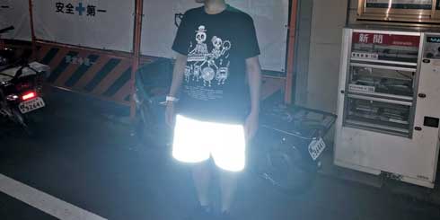 全部 反射素材 短パン まぶしい 光