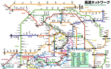 JR路線図ふう高速道路マップ