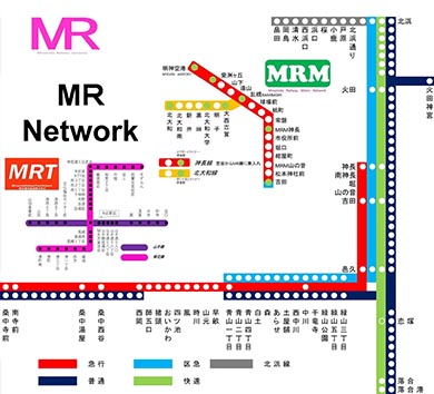 南田妄想鉄道　MR路線図