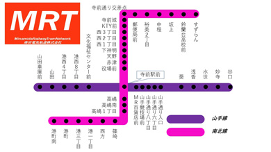 南田妄想鉄道　MR　路線図　地下鉄　MRT