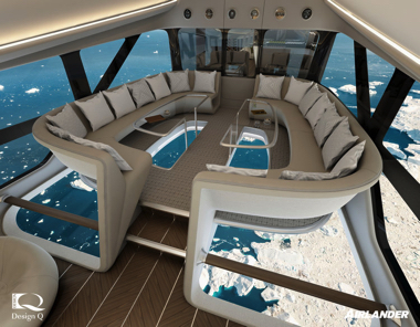 AIRLANDER10 飛行船 客室 インテリア