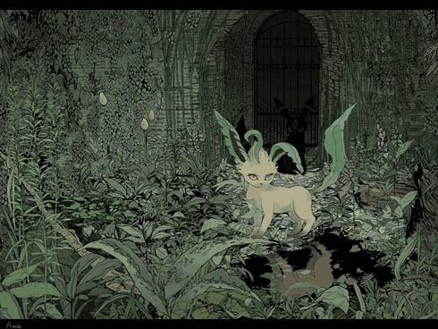 リーフィアとブラッキー