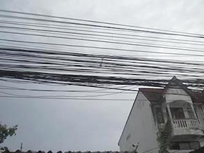 プーケットの電線