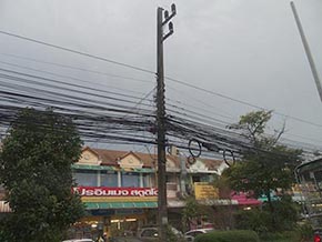 プーケットの電線
