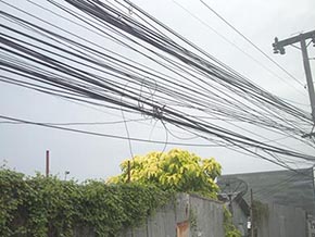 プーケットの電線