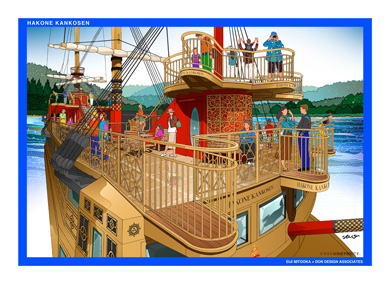 小田急　箱根　大型投資　海賊船　水戸岡鋭治　甲板