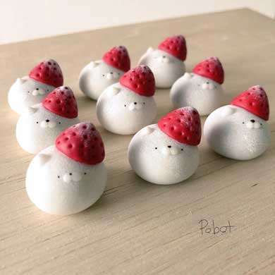 ジンベエザメ餅 粘土 和菓子 動物 作品