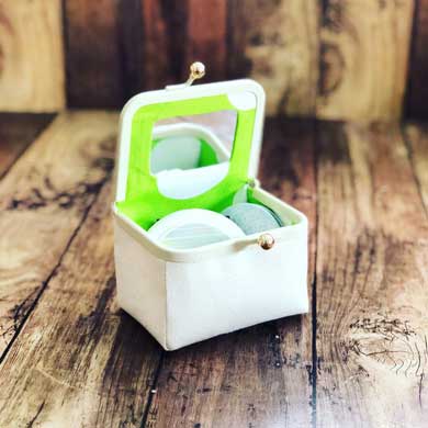 冷奴 ボックス がま口 ハンドメイド 豆腐 ネギ