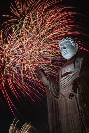 牛久 大仏花火 万燈会