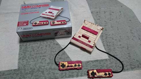 アイスの棒 ファミコン 工作 夏休み 息子