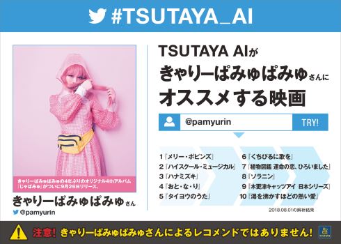 TSUTAYA AI レコメンド 映画