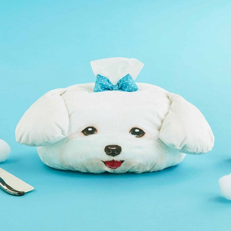 もちもちマルチーズのちょんまげティッシュカバー