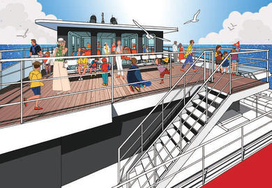 クイーンビートル ジェットフォイル トリマラン