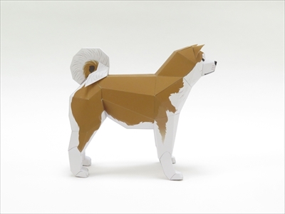 秋田犬ペーパークラフト