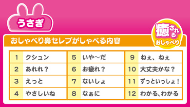 おしゃべり鼻セレブ