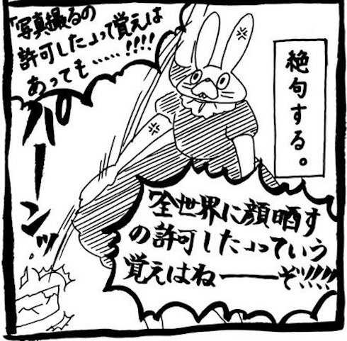 せめて顔は隠して