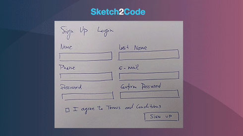 Sketch2Code