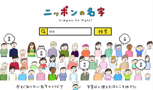 名字 日本郵便 ニッポンの名字