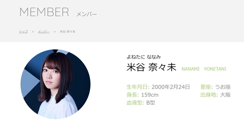 欅坂46 米谷奈々未