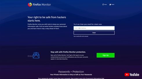 Mozilla、メールアドレスの流出を知らせるサービス「Firefox Monitor」を発表