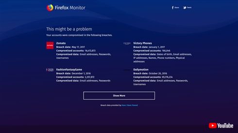 Mozilla、メールアドレスの流出を知らせるサービス「Firefox Monitor」を発表