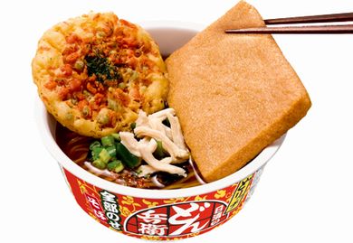 全部のせ　そば　どん兵衛　お揚げ　蒸し鶏　天ぷら