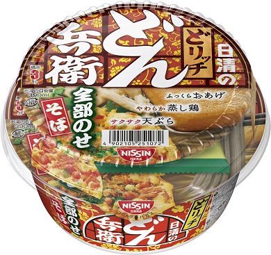 全部のせ　そば　どん兵衛　お揚げ　蒸し鶏　天ぷら