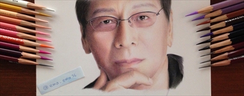 色鉛筆で描いたネコさん