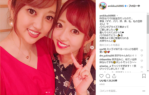 菊地亜美 吉村崇 矢口真里 小島瑠璃子 そっくり 家族 結婚式 披露宴 Instagram シンクロ