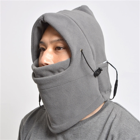 頭まですっぽりポカポカ　充電式あったかフェイスウォーマー