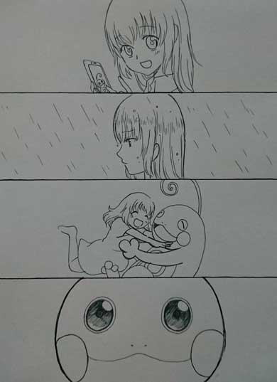 私と ニョロトノ 漫画 女の子 ポケモン 水タイプ 家族 仲直り