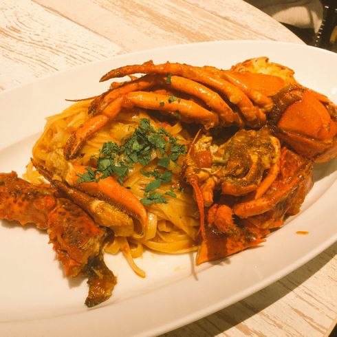 パスタ　ガチャ　ルクア大阪　メルカ　500円　オマール海老