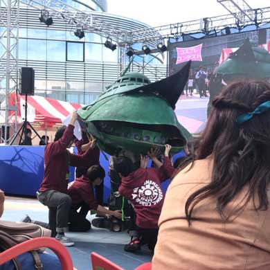 ビグ・ザム コスプレ 段ボール 文化祭 かまた祭 完成 三連覇