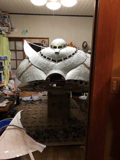 ビグ・ザム コスプレ 段ボール 文化祭 かまた祭 完成 三連覇