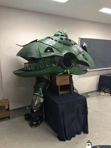 ビグ・ザム コスプレ 段ボール 文化祭 かまた祭 完成 三連覇