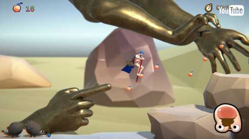 裸マント 男 ホッピング ゲーム Steam 配信 Human Rocket Person