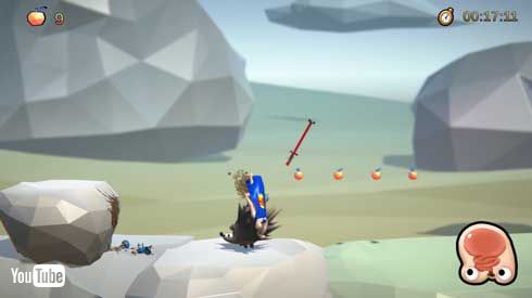 裸マント 男 ホッピング ゲーム Steam 配信 Human Rocket Person